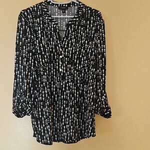 Cocomo Black and White Dot Blouse